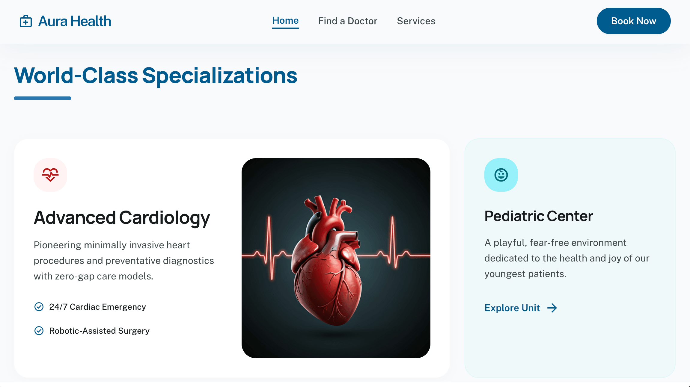 Aura Health - Custom Web Development Template